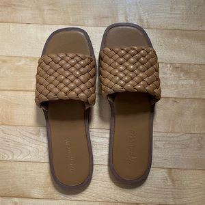 Madewell Suzi Woven Slide Sandal in Tan size 7 Narrow